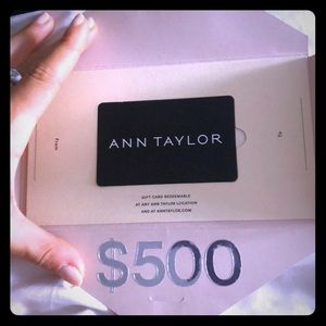 Gift card for $500 to any Anne Taylor & online